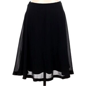 Patra Black Midi Zip Up Skirt | Size 6